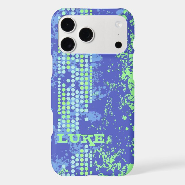 name blue green surf style iphone tough case (Back)