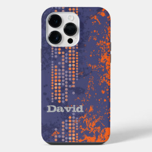 name blue orange surf style  iPhone 14 pro max case
