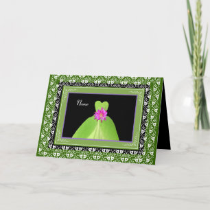 NAME - Bridesmaid Invite LIME GREEN Gown