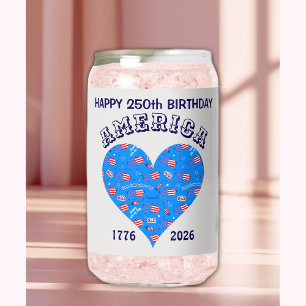Name    Bright Blue Heart Happy Birthday America Can Glass