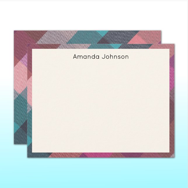 Name || Brightly Coloured Woven Fabric Frame Card (Creator Uploaded)