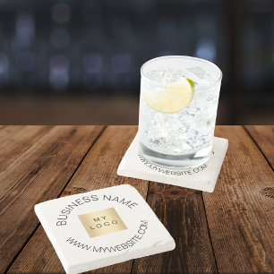 Name business logo website brand colour stone coaster