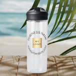 Name business logo website water bottle<br><div class="desc">Personalize and add your business logo,  name and website url</div>