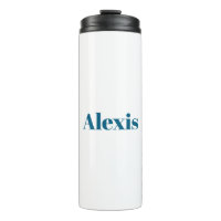 Name Calligraphy Script Plain Simple White Blue