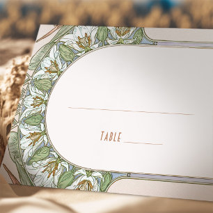 Name Cards Wedding Table Vintage Art Nouveau