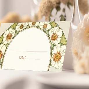 Name Cards Wedding Table Vintage Art Nouveau