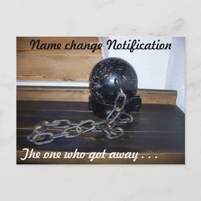 Name change Postcard (Front)
