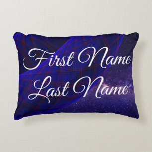 Name Change Space Doughnuts Geometric Accent Pillo Pillow