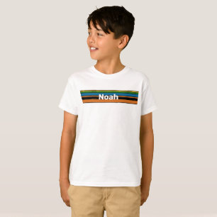 Name Combination Srtip Design - Chic Orange Base T-Shirt