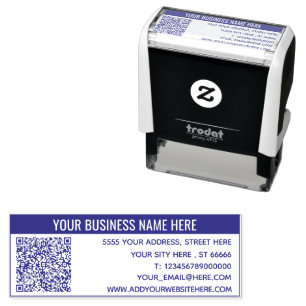 Name Contact Info Address QR Code Stamp Example
