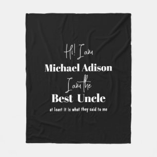 Name custom script special best uncle funny gift fleece blanket