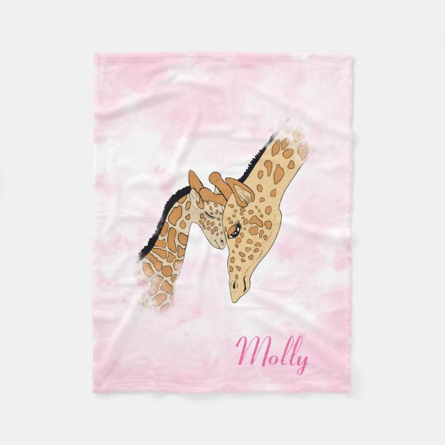 Name customizable giraffe blanket (Front)