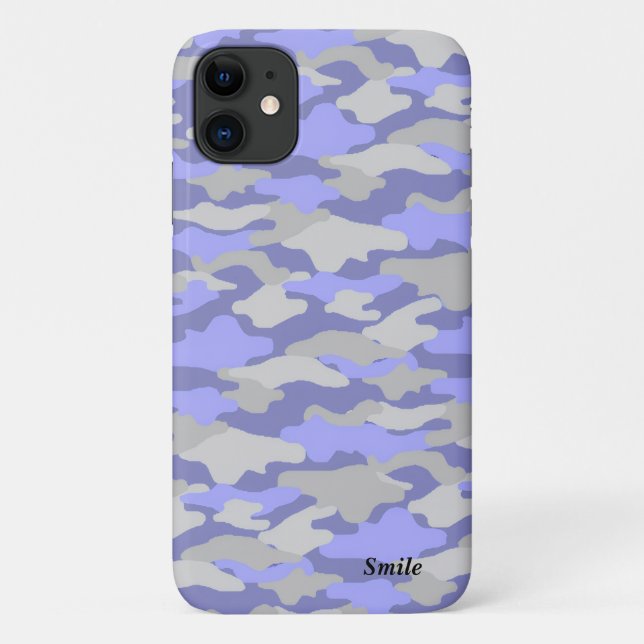 Name Customization Camo Gray Case-Mate iPhone Case (Back)