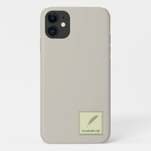 Name Customization Sustainable Life Beige iPhone 11 Case
