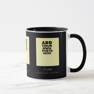 name, date & photo mug