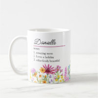 Name Definition with Feminine Wildflower Border
