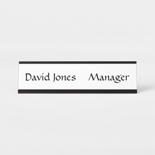 Name Desk Plate  Desk Name Plate (Front)