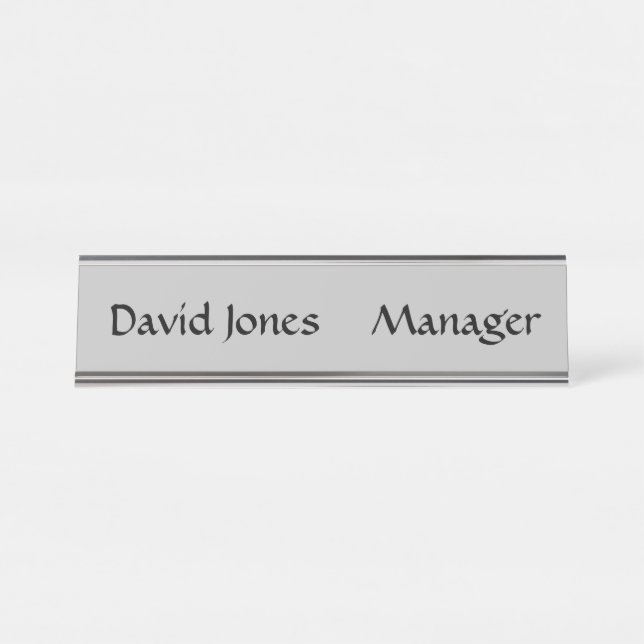 Name Desk Plate Desk Name Plate (Front)