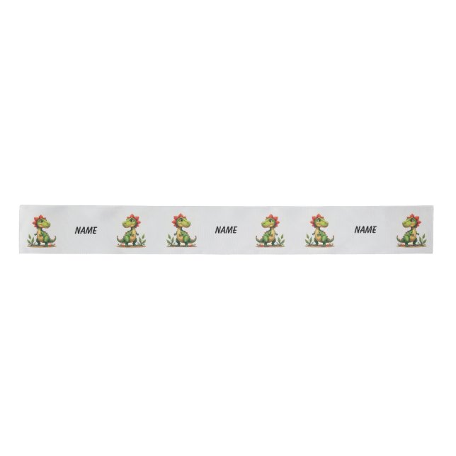 Name Dino Ribbon Satin Ribbon (Front)