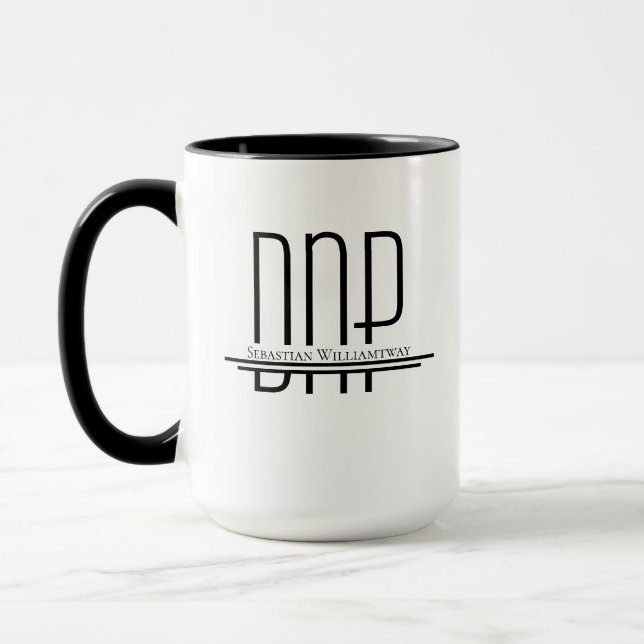 Name DNP White Black Mug (Left)
