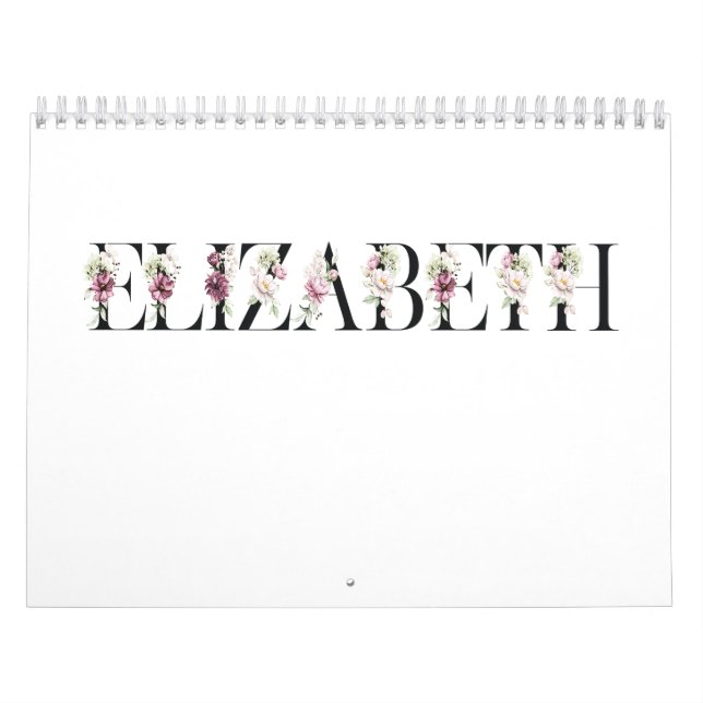 Name Elizabeth Calendar (Cover)