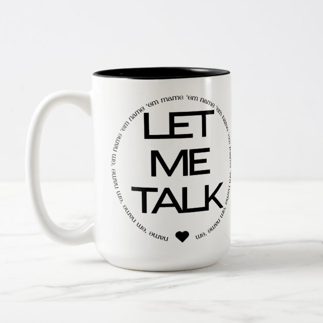 Name 'Em Coffee Mug (Left)