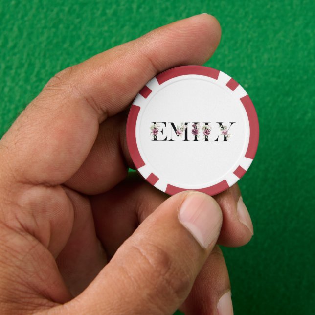 Name Emily Poker Chips (Hand)