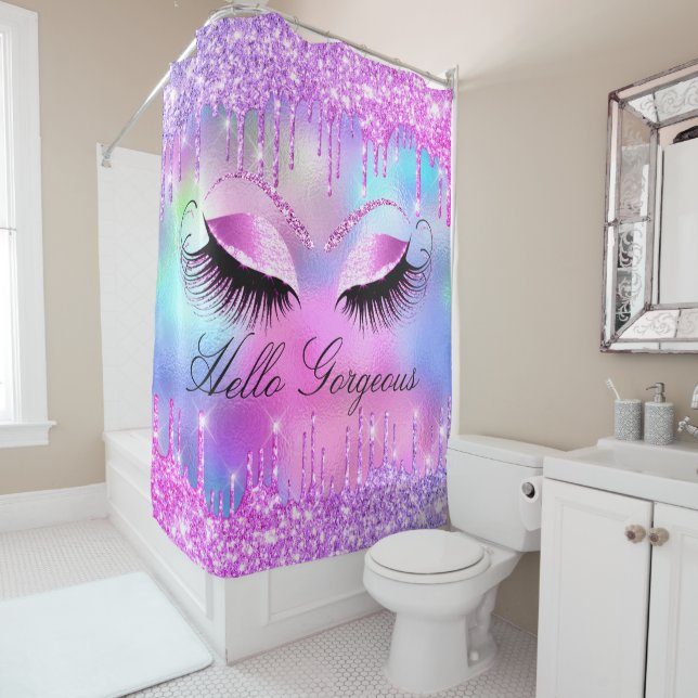 Name Eyelashes Bridal Makeup Pink  Drips Holograph (In Situ)