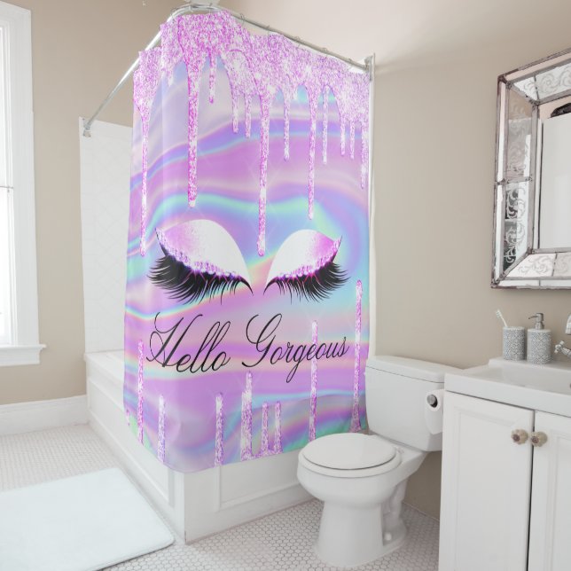 Name Eyelashes Makeup Girly Princes Drip Holograph (In Situ)