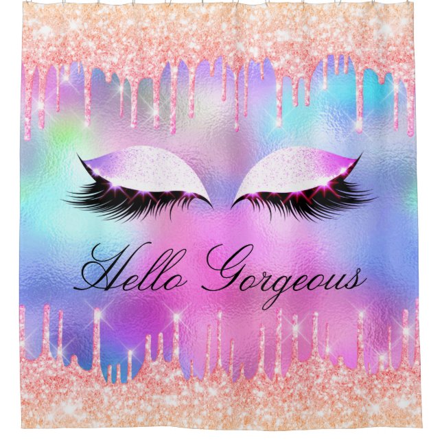 Name Eyelashes Makeup Pink Bride Girly Drips Glam (Front)