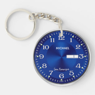 Name family elegant professional business initial keychain