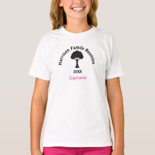 Name, Family Reunion Kids-Youth XS-XL White T-Shirt