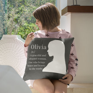 Name Form Essence Throw Pillow