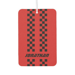 Name Fully Custom Colours Double Chequered Stripes Air Freshener