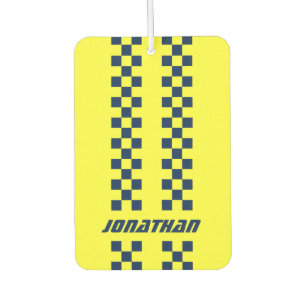 Name Fully Custom Colours Double Chequered Stripes Air Freshener