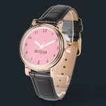 Name Girl Boy Women Men | Baby Pink Elegant Watch<br><div class="desc">Personalized Name Girl Boy Women Men | Baby Pink Elegant Modern Watch | Classic | Elegant | Trendy | Stylish | Gift. You can choose to add your name, the name of a loved one, or a special message. Whether it's a heartfelt gift for someone dear to you or a...</div>