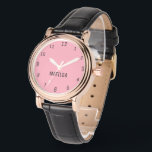 Name Girl Boy Women Men | Baby Pink Elegant Watch<br><div class="desc">Personalized Name Girl Boy Women Men | Baby Pink Elegant Modern Watch | Classic | Elegant | Trendy | Stylish | Gift. You can choose to add your name, the name of a loved one, or a special message. Whether it's a heartfelt gift for someone dear to you or a...</div>