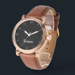 Name Girl Boy Women Men | Black Elegant Watch<br><div class="desc">Personalized Name Girl Boy Women Men | Black Elegant Modern Watch | Classic | Elegant | Trendy | Stylish | Gift. You can choose to add your name, the name of a loved one, or a special message. Whether it's a heartfelt gift for someone dear to you or a personal...</div>