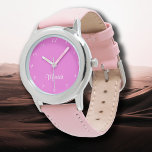 Name Girl Boy Women Men | Bubblegum Pink Elegant  Watch<br><div class="desc">Personalized Name Girl Boy Women Men | Bubblegum Pink Elegant Modern Watch | Classic | Elegant | Trendy | Stylish | Gift. You can choose to add your name, the name of a loved one, or a special message. Whether it's a heartfelt gift for someone dear to you or a...</div>