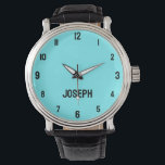 Name Girl Boy Women Men | Electric Blue Modern Watch<br><div class="desc">Personalized Name Girl Boy Women Men | Electric Blue Elegant Modern Watch | Classic | Elegant | Trendy | Stylish | Gift. You can choose to add your name, the name of a loved one, or a special message. Whether it's a heartfelt gift for someone dear to you or a...</div>