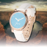 Name Girl Boy Women Men | Sky Blue Elegant Watch<br><div class="desc">Personalized Name Girl Boy Women Men | Sky Blue Elegant Modern Watch | Classic | Elegant | Trendy | Stylish | Gift. You can choose to add your name, the name of a loved one, or a special message. Whether it's a heartfelt gift for someone dear to you or a...</div>