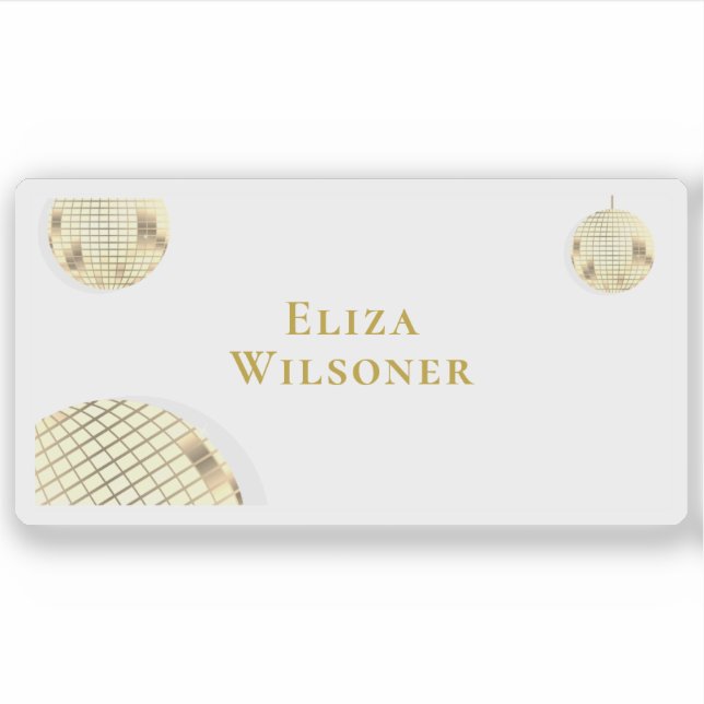 Name Gold Disco Ball  (Front)