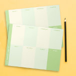 Name Green School Weekly Planner Notepad<br><div class="desc">The ultimate addition to your pretty school supplies. Perfect for organizing your back to school supplies, this planner is a school must-have. Ideal for school supplies high school and cute school supplies enthusiasts, it brings an aesthetic touch to your routine. Suitable for middle school supplies, college school supplies, and preppy...</div>