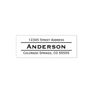 Name in Centre Return Address - Self-Inking Stamp
