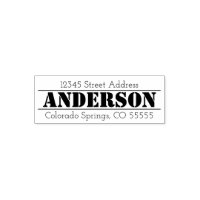 Name in Centre Return Address - Self-Inking Stamp