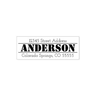 Name in Centre Return Address - Self-Inking Stamp