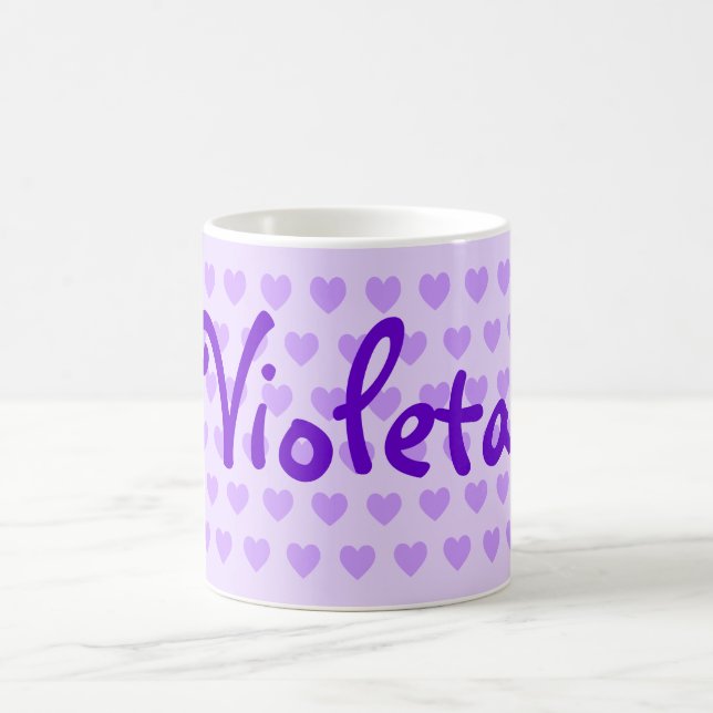 Name in Purple Coffee Mug (Center)