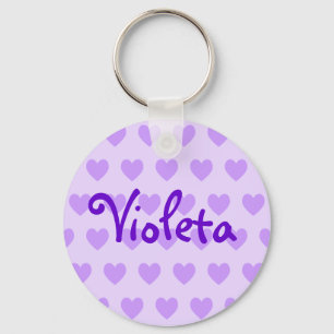Name in Purple Keychain