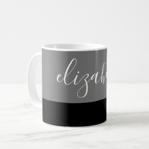 Name in Script Colour Block Coffee Mug