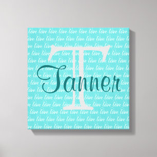 Name & Initial Art - Personalized Canvas Print